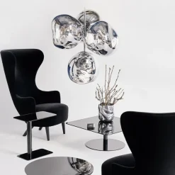 Melt Chandelier mini taklampa silver