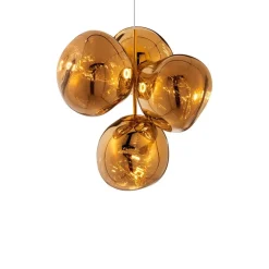 Melt Chandelier mini taklampa guld