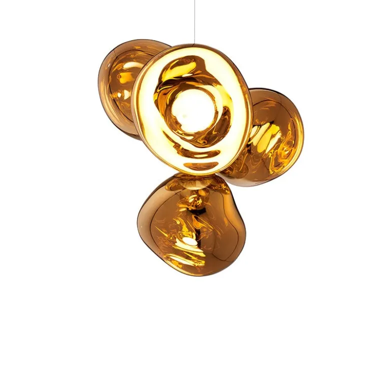 Melt Chandelier mini taklampa guld