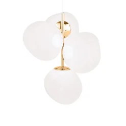 Melt Chandelier small taklampa opal/guld