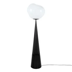 Melt Cone Fat golvlampa opal/svart