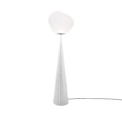 Melt Cone Fat golvlampa opal/silver