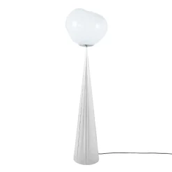 Melt Cone Fat golvlampa opal/silver