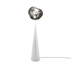Melt Cone Fat golvlampa silver/ silver