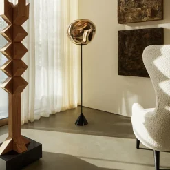 Melt Cone Slim golvlampa guld