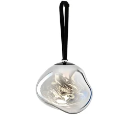 Melt portabel golv-/taklampa silver/svart