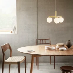 Memoir 120 III taklampa mässing/opalglas