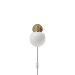 Memoir 120 vägglampa mässing/opalglas