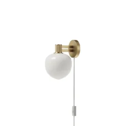 Memoir 120 vägglampa mässing/opalglas