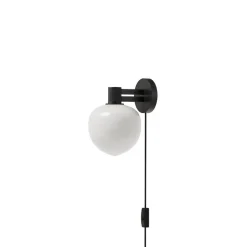 Memoir 120 vägglampa svart/opalglas