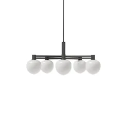 Memoir 120 V taklampa svart/opalglas