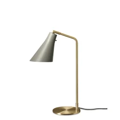 Miller bordslampa silkesgrå/mässing