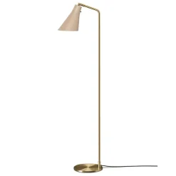Miller golvlampa ljus sand/mässing