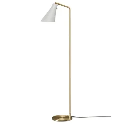 Miller golvlampa silkesgrå/mässing