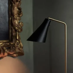 Miller golvlampa svart/mässing