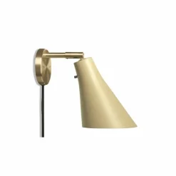 Miller vägglampa ljus sand/mässing