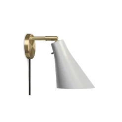 Miller vägglampa silkesgrå/mässing
