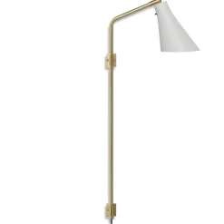 Miller vägglampa Swing silkesgrå/mässing