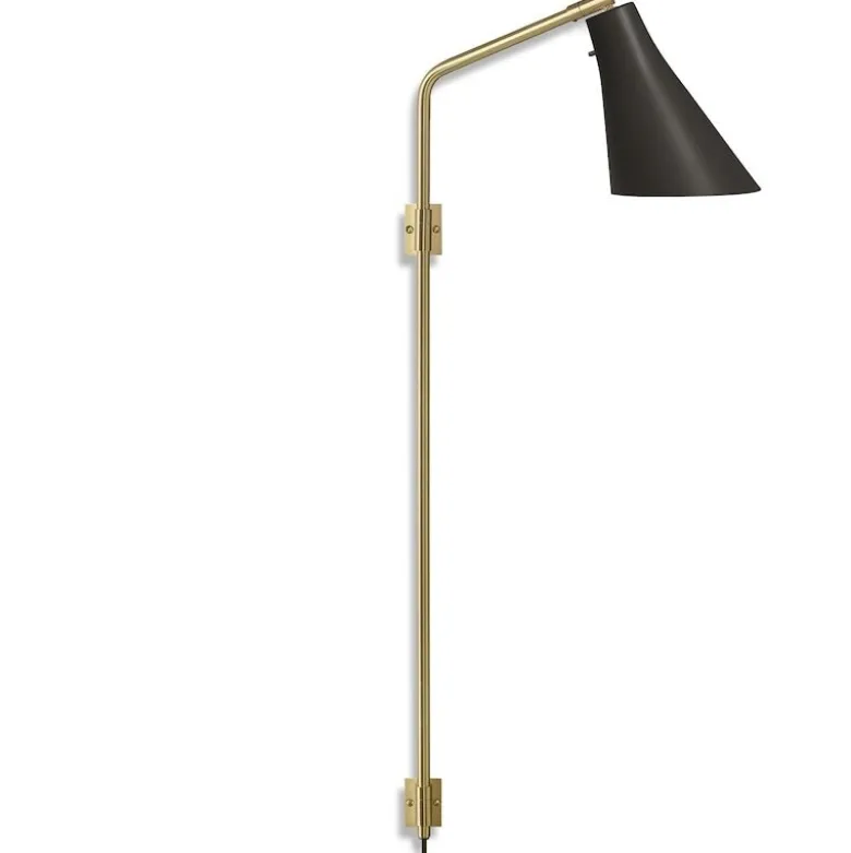Miller vägglampa Swing svart/mässing