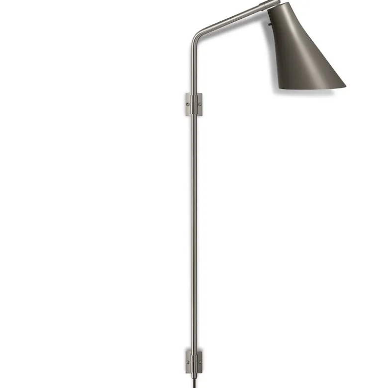 Miller vägglampa Swing umbragrå/stål