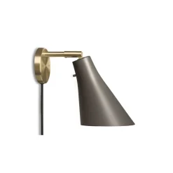 Miller vägglampa umbragrå/mässing