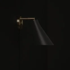 Miller vägglampa umbragrå/mässing