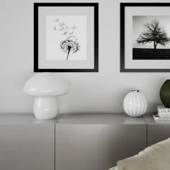 Mira mushroom bordslampa vit