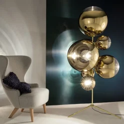 Mirror Ball Chandelier golvlampa guld