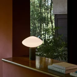 Mist AP17 bordslampa grigio caldo/opalglas