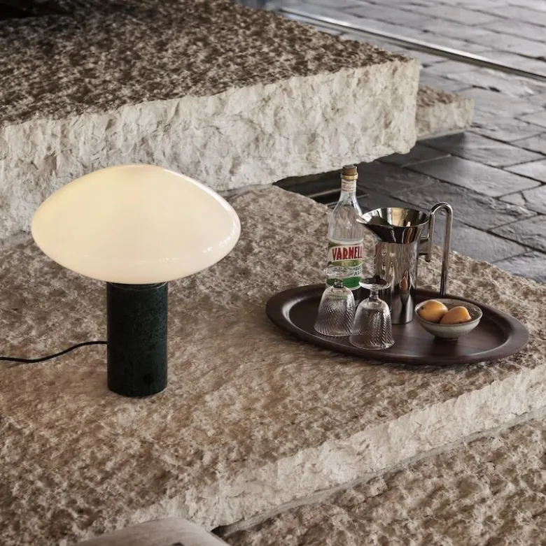 Mist AP17 bordslampa guatemala verde/opalglas