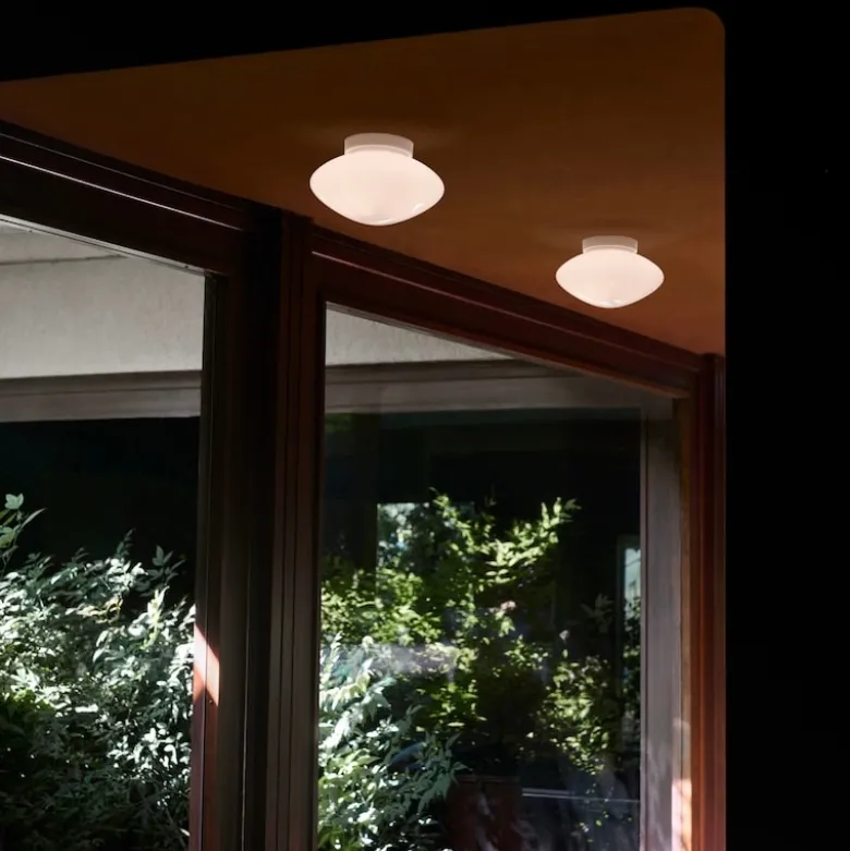 Mist AP22 plafond/vägglampa vit/opalglas