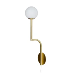 Mobil 46 Cable Wall lamp Brass, opal