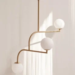 Mobil 70 Taklampa mässing/opal