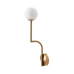 Mobil 46 vägglampa mässing/opal