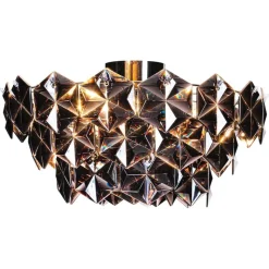 Monarque Ø50cm plafond krom/svart