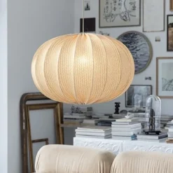 Moon Ø58 lampskärm rotan offwhite