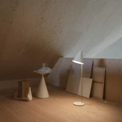 Mosaik golvlampa vit