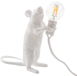 Mouse Lamp Step standing bordslampa USB vit