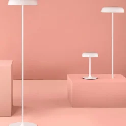 Mushroom bordslampa vit