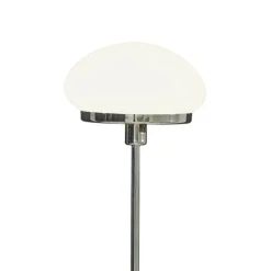 New August golvlampa silver/vit