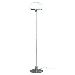 New August golvlampa silver/vit