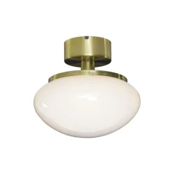 New August plafond matt mässing/vit