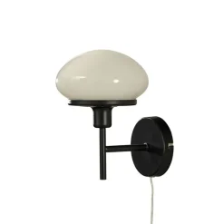 New August vägglampa svart/vit