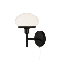 New August vägglampa svart/vit