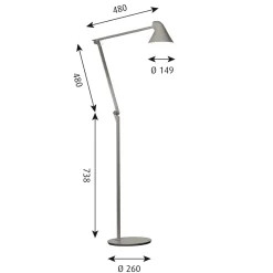 NJP golvlampa light grey