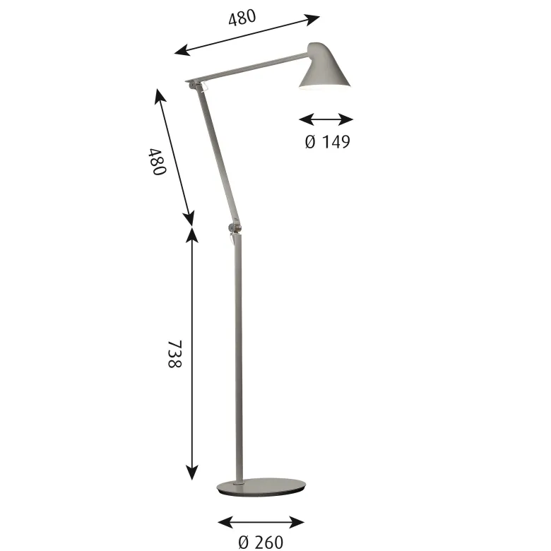 NJP golvlampa light grey