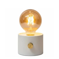No cable battery bordslampa vit