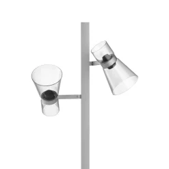Nocturne 2 cone golvlampa silver