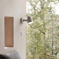 Noc vägglampa med brytare dark grey