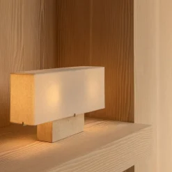 Nonna H30 bordslampa travertin/sand